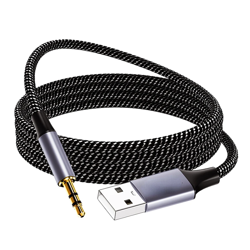 

USB A to 3 5 Jack AUX Adapter Wire Headphone Speaker Desktop PC TV Car Stereo Auxiliary Audio Line USB to 3.5mm Male Audio Cable