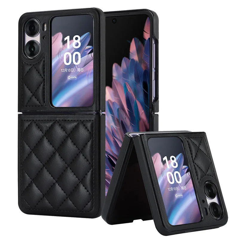 

Модный кожаный защитный чехол для телефона с откидной крышкой для OPPO Find N2