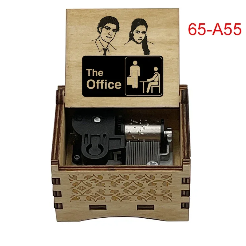TV Show The Office Music Box Wind Up Figure Print Mechanical Wooden Gift For Fans Friends Christmas Party Birthday Present 2