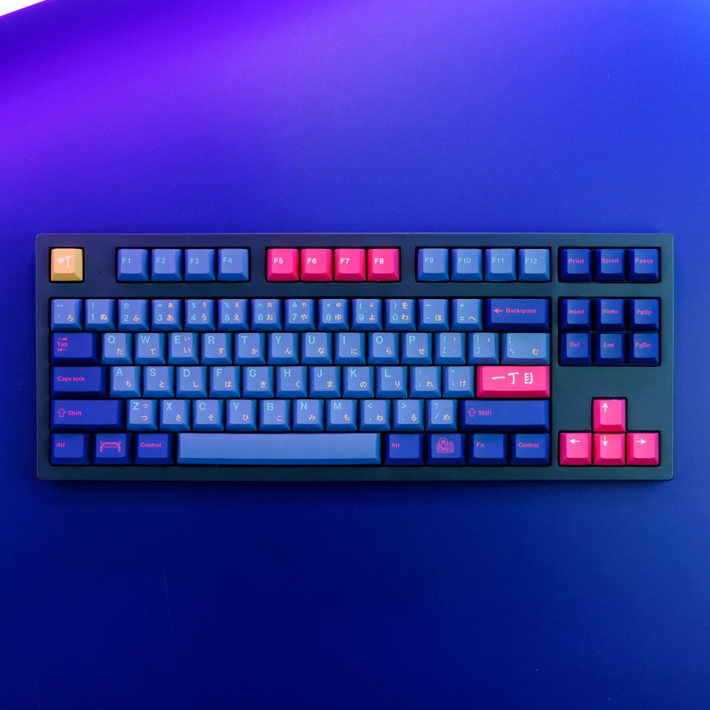 Teclado Mecânico Keycap, PBT japonês, Kabuki cho,