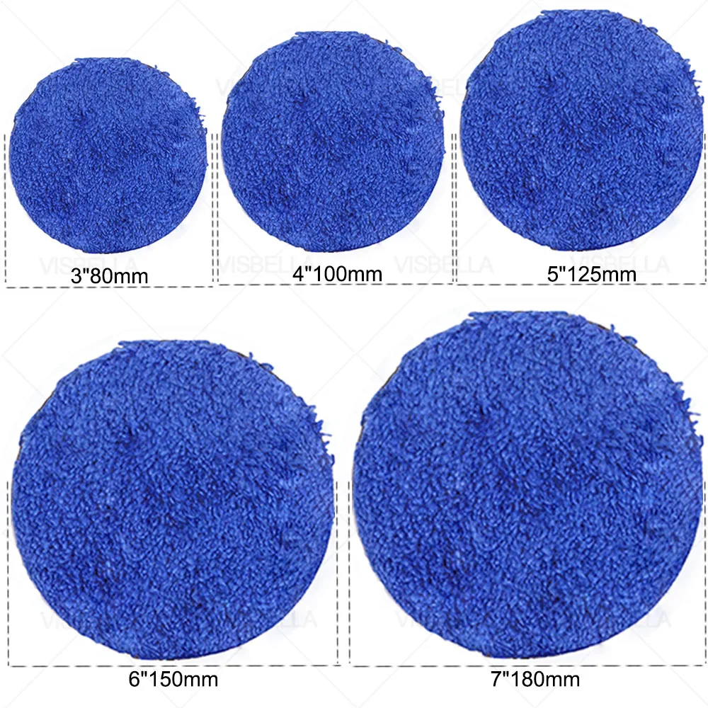 3/6PCS Car Polishing Pad 150mm Microfiber Pad Self-adhesion Automotive Waxing Polishing Disc Sponge Polishing Quickly Wipe Wax 4