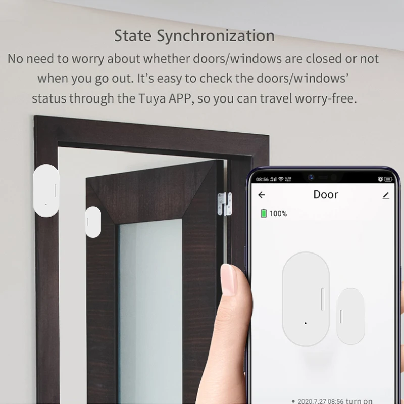 AUBESS Tuya Zigbee Smart Door Sensor Door Open Closed Detectors Smart Home Security Protect Alarm System Life APP Control