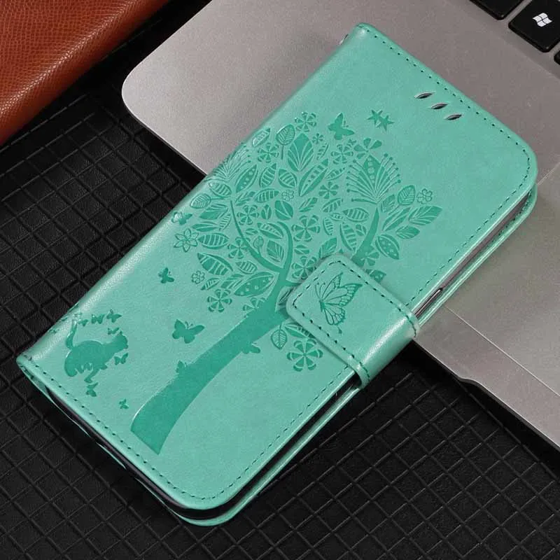 Leather Magnetic Flip Wallet Phone Case with Card Slot and Holder