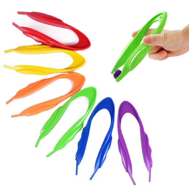Kids Plastic Tweezers Clip Toys Children Fine Motor Skill Training Tool Set Montessori Early Learning Education Toys Toddle 1