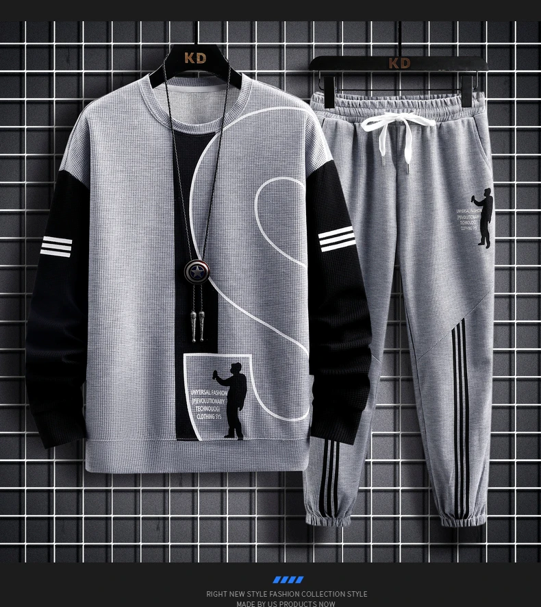 Title 2, Erkek Spor Yuvarlak Yaka Uzun Kollu Kazak Takım...