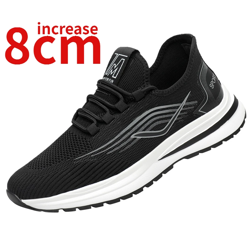 

Sneakers Men Elevator Shoes Height Increase Shoes Insoles 6CM Mesh Tall Shoes Height Shoes Man Summer Increased 9cm Male Sports