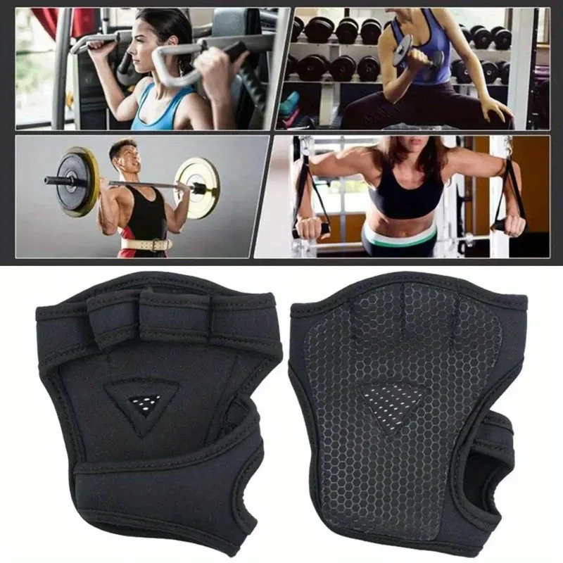 Gym Accessories Fitness Gloves Weightlifting Grip 2PC Gym Gloves Fitness Weight Lifting Gloves Men Women Body Building Non-Slip Half Finger Wrist Support Weightlifting