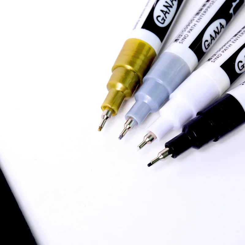 Permanent Paint Markers 0.7mm Fine Tip 4Pcs/set for Rock Painting Wood Metal Canvas