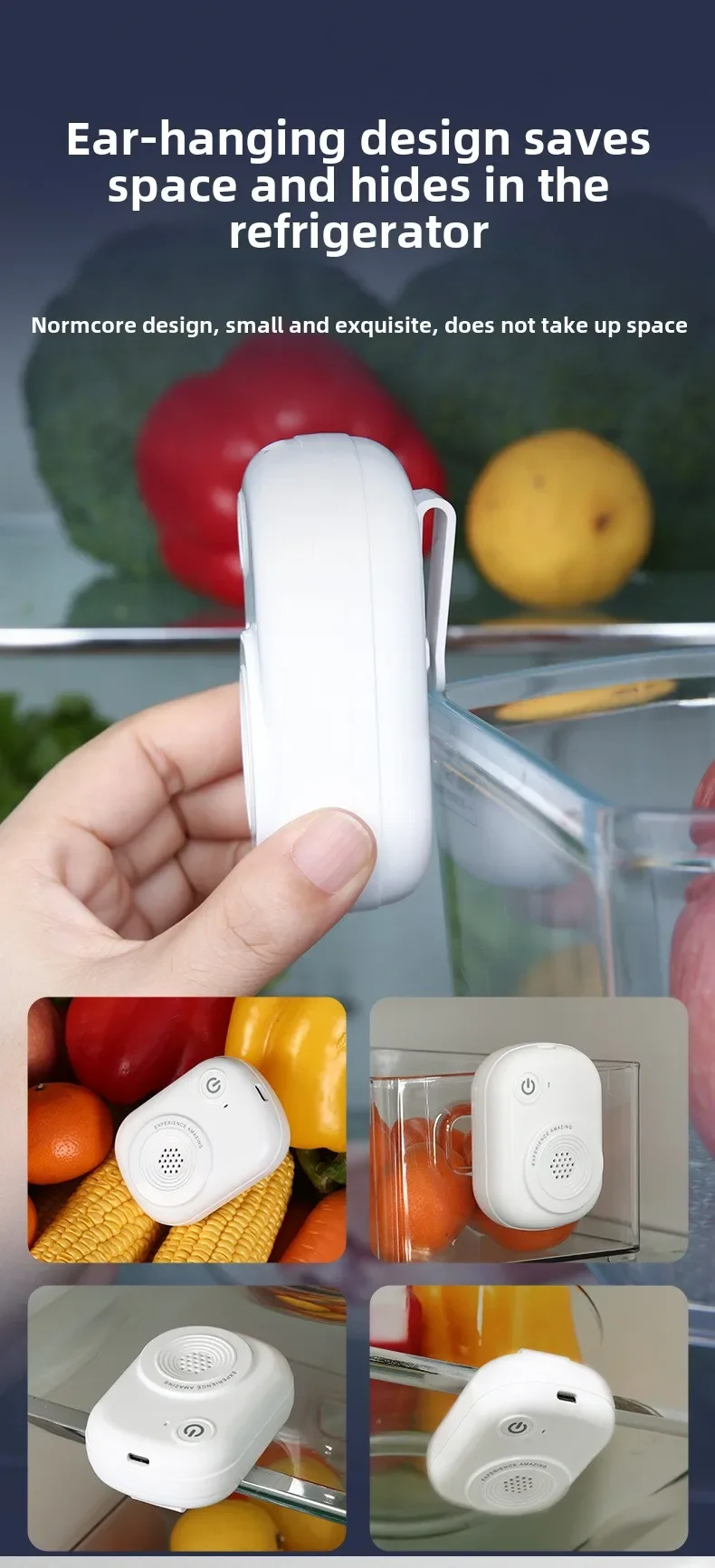 Ozongenerator 20 mg Mini-Luftreiniger, tragbarer Luftreiniger für Kühlschränke, Schränke, Koffer, Badezimmer und Lagerschränke – Detail 12