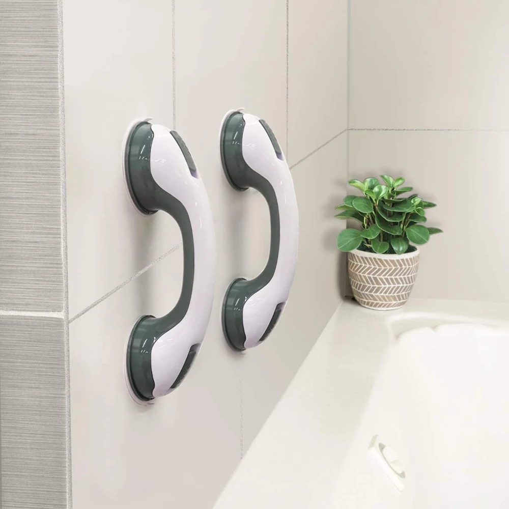 Shower Handle Safety Helping Handle Anti Slip Support Toilet Bathroom Safe Grab Bar Vacuum Sucker Suction Cup Handrail