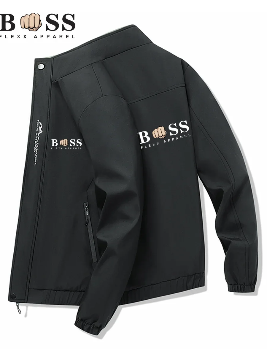 남성용 운동복 하이 칼라 야외 재킷, 방풍 재킷, 방수 재킷, 야구 재킷, 패션, 2024 신상