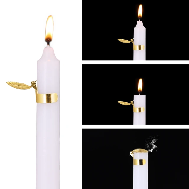 Apagador de velas automático para el hogar, vela de apagado de llama de  forma segura, Clip de extintor de llama de mecha, oro y plata - AliExpress