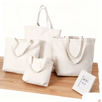 100 pcs / Lot Canvas bag Custom logo acceptable Cotton bag Tote Shopping bag 1