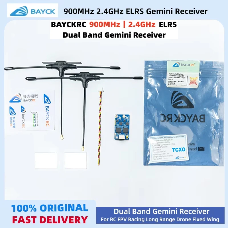 Récepteur ELRS BAYCK RC Gemini 900/2400 Dual Band pour Drone FPV