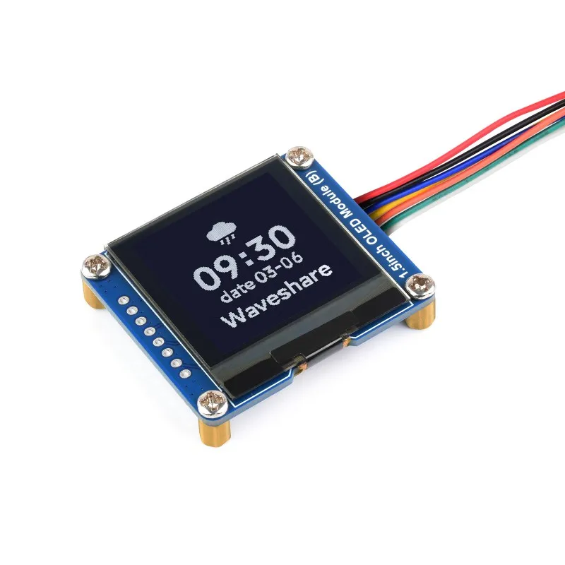 

OLED-дисплей 1,5 дюйма для Raspberry Pi/ Arduino/ STM32, черный/белый цвет, разрешение 128 × 128, коммуникация SPI / I2C