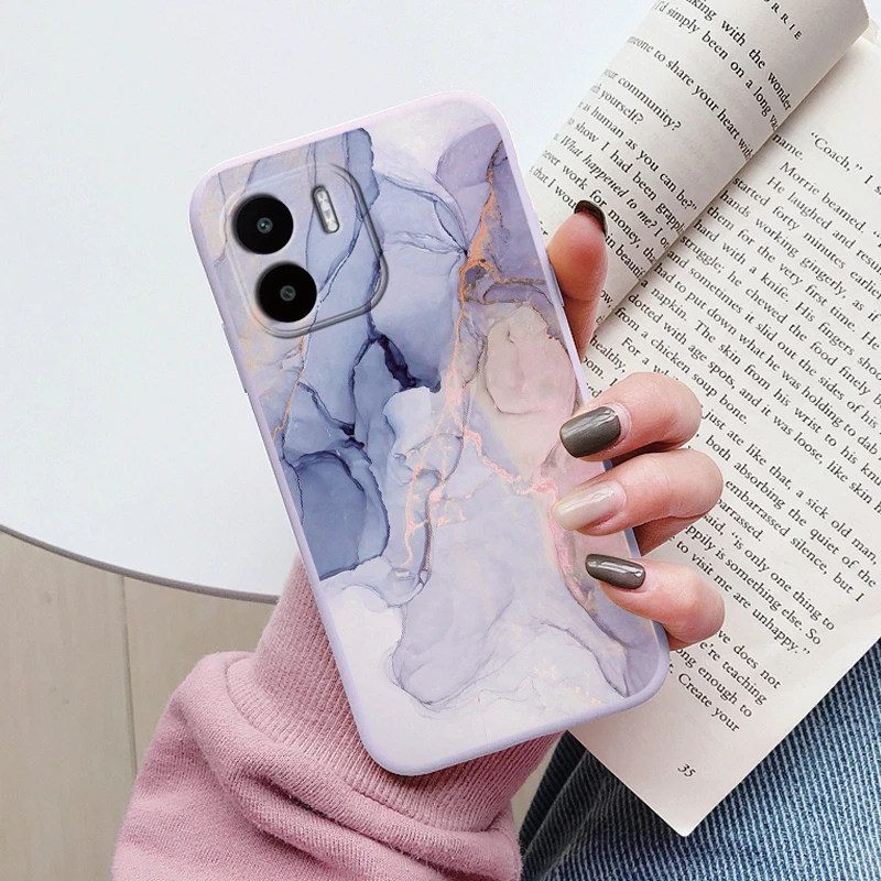 Elegant Watercolor Marble Phone Case - Soft TPU Shell with Ink Painted Design