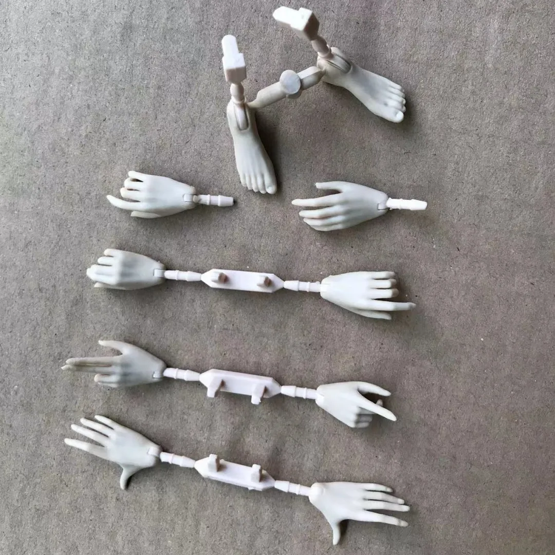 1/6 Doll Hands Feet Super White Beige Brown Doll Accessories 4 Gesture Doll Hands Decors For Female Dolls