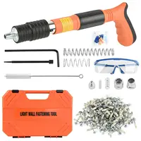 5 Speed Manual Pneumatic Nail Gun Steel Rivet Tool Air Nailer Concrete Wall Anchor Line Slotting Device Woodworking Tool 1