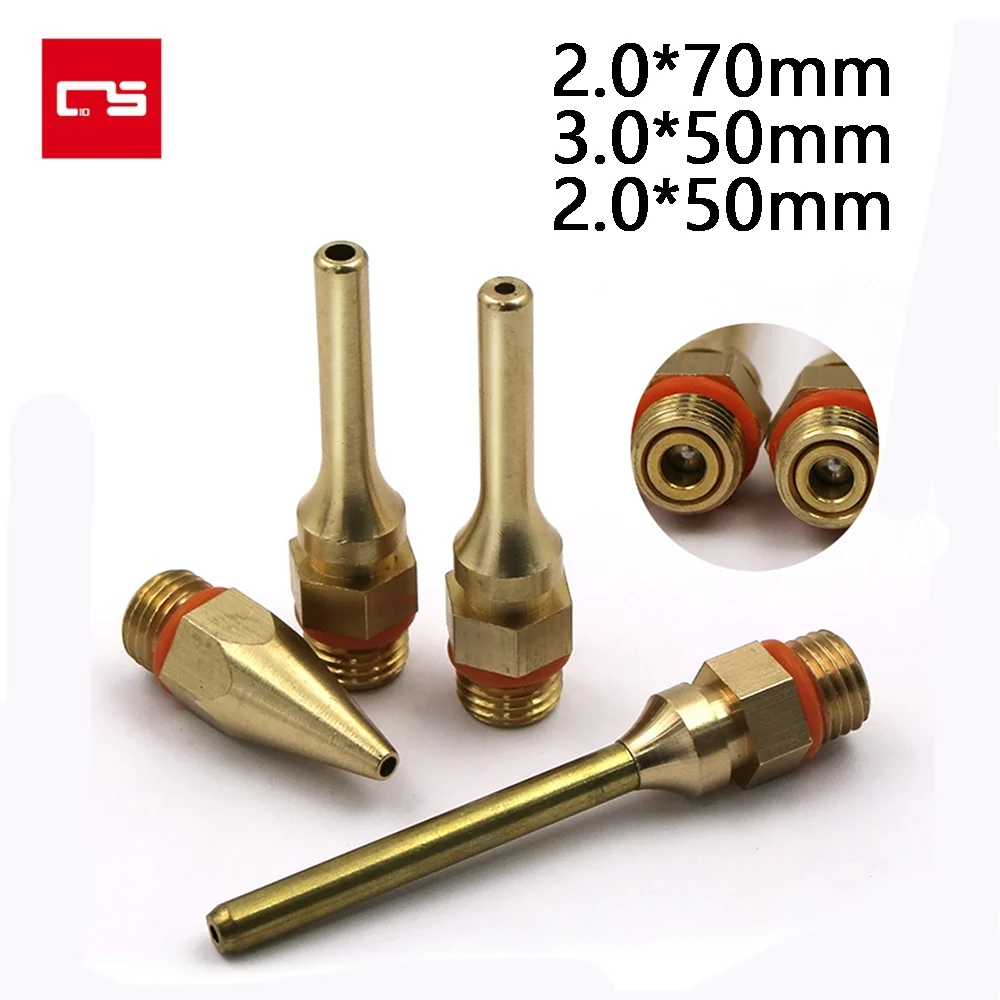 Pure Copper Hot Melt Glue Gun Nozzle 2.0x70mm 3.0x50mm 2.0x50mm Long Short Small-bore Large Diameter Glue Gun Nozzle