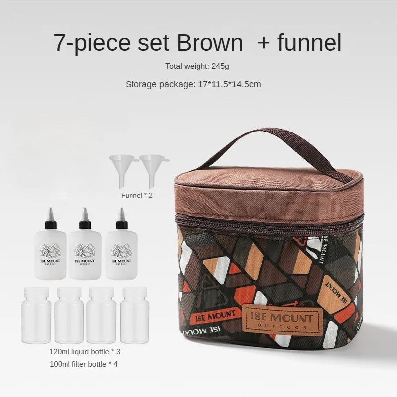 Spice Container ISE MOUNT Camping Kitchen Seasoning Jar Portable Spice Container Cookware Set Supplies Liquid Powder Bbq Picnic Seasoning Can