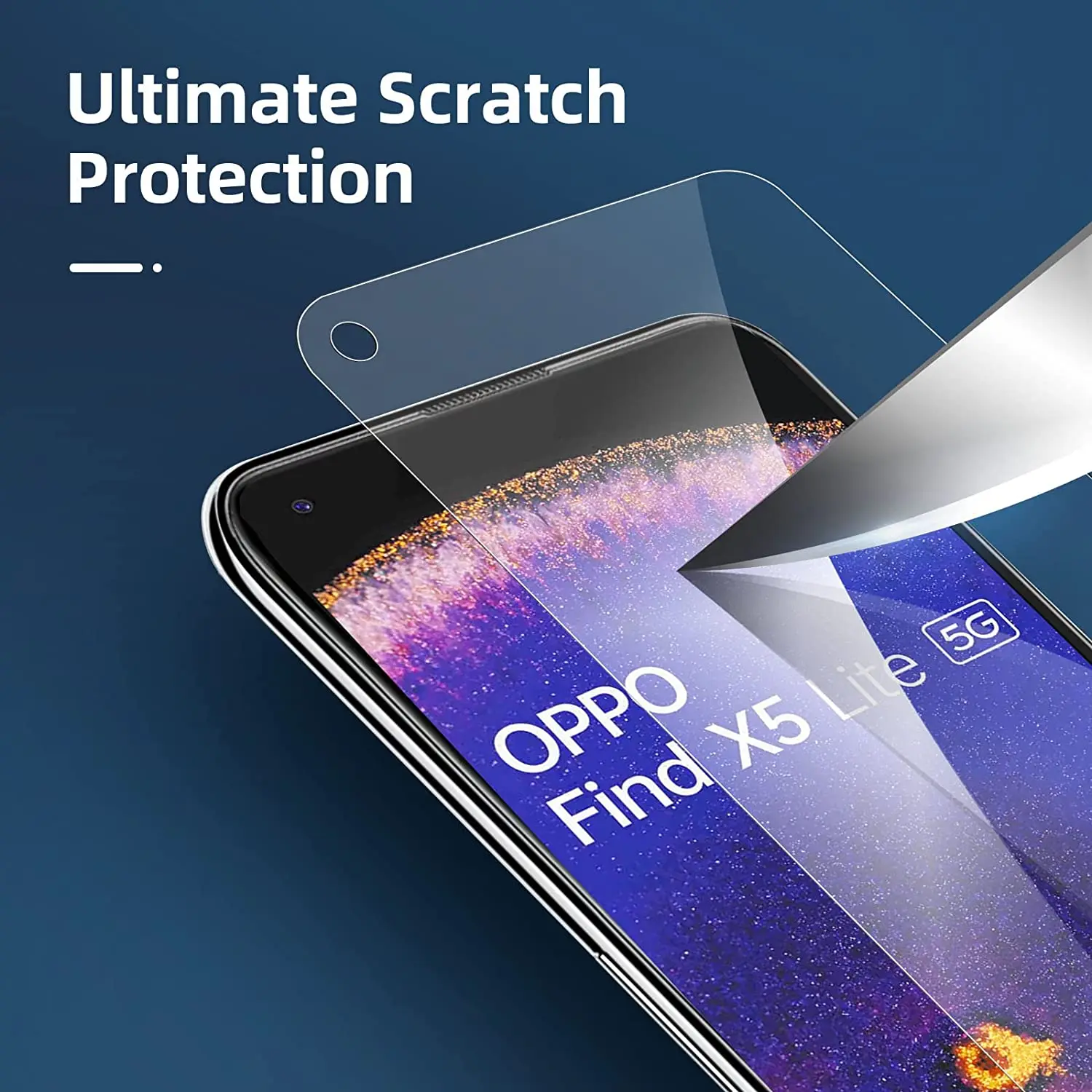 Protecteur d'écran en verre trempé pour OPPO Find X5 Lite, 2/4 pièces