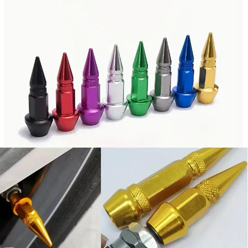 Universal Airtight Tire Valve Caps - Set of 4 for Cars, Motorcycles, and Bikes
