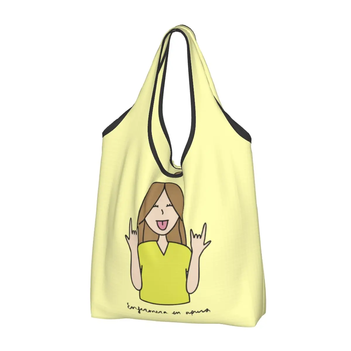 thumbnail image 1 of Bolsas de compras reutilizables para enfermeras, bolsas de supermercado con capacidad de peso de 50 libras, bolsas de mano resistentes, ecológicas y lavables, 1 of 4