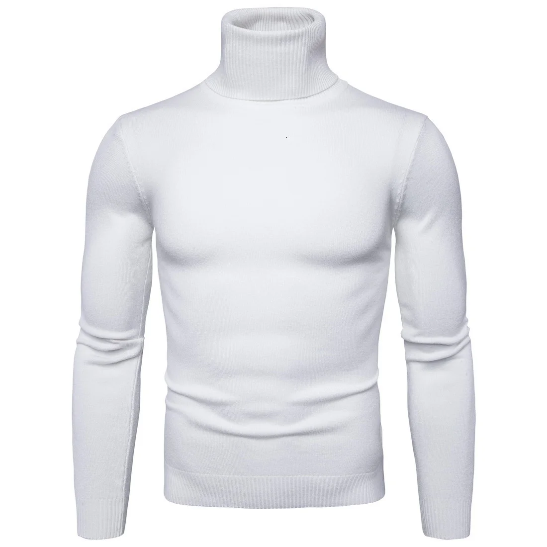 mens turtleneck 2021 New Men's Warm Turtleneck sweater Slim Fit Knitted Pullovers Tops Male Long Sleeve Solid Color Autumn Winter Sweaters M-3XL mens sweaters on sale