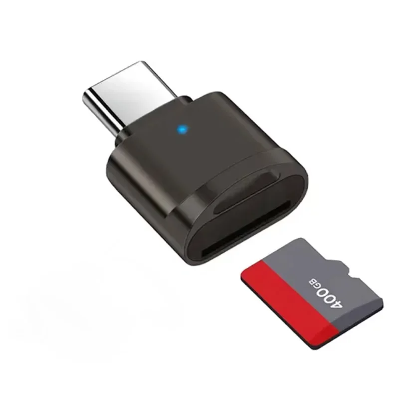 High-Speed USB C TF Card Reader with LED Indicator
