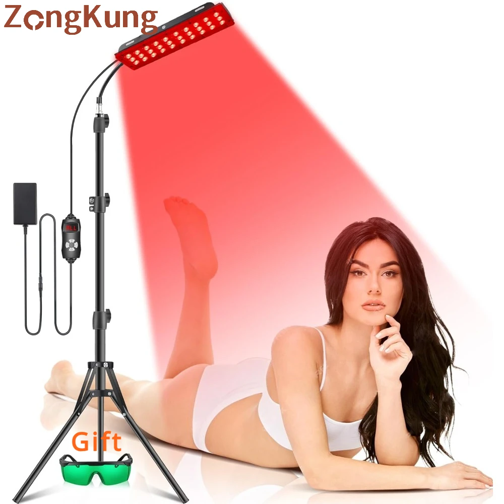 With Stand Height Adjustable Bracket Red Light Lamp 660nm&850nm Red&Infrared Panel for Skin Beauty Health Body Fatigue Relief