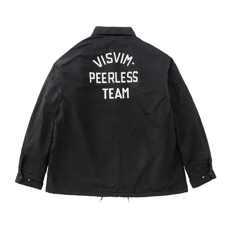 Japan Style VISVIM 23SS Limited Single Breasted Loose Embroidered Men Jacket New Arrival Parkas Coat