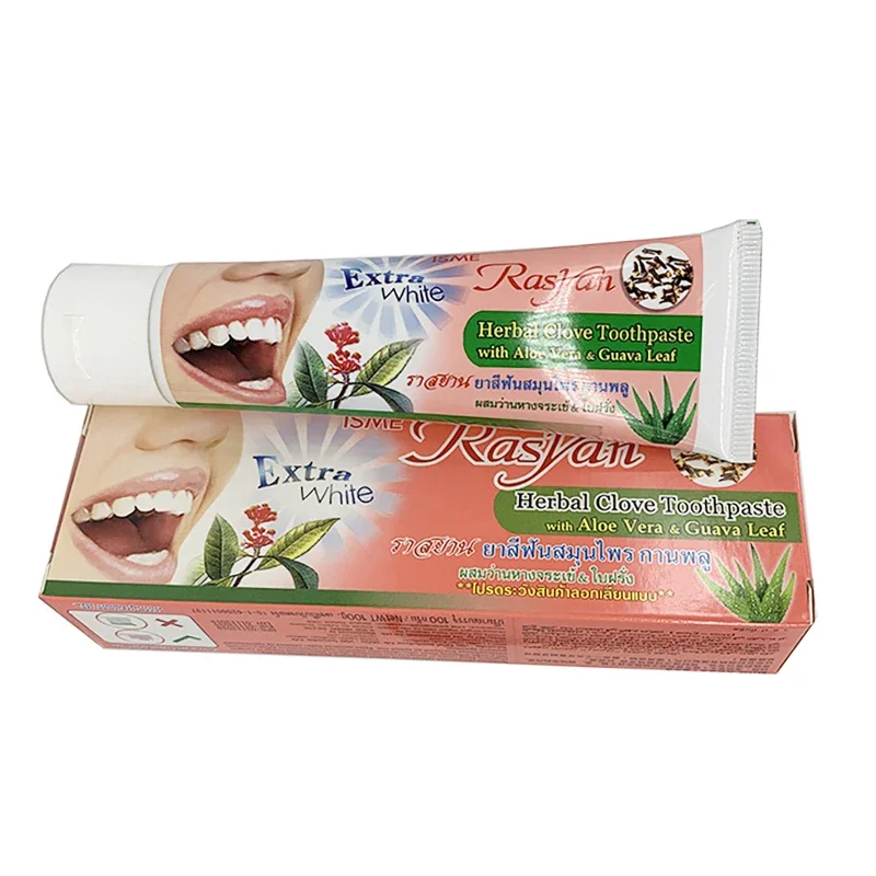30g/100g Thailand Toothpaste Herb Clove Mint Flavor Teeth Whitening Antibacterial Oral Care Dental Dentifrice Remove Stains