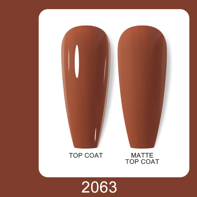 Arte Clavo 15ml Brown Coffee Color UV Gel For Nail Gel Nail Polish Varnish Hybrid Glitter Decoration Base Top Coat Set 2063