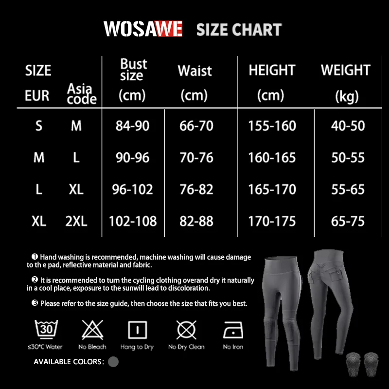 WOSAWE 여성용 오토바이 라이딩 팬츠 하이웨이스트 쉐이핑 모토 트라우저 봄 여름 통기성 CE 인증 무릎 패드 레깅스