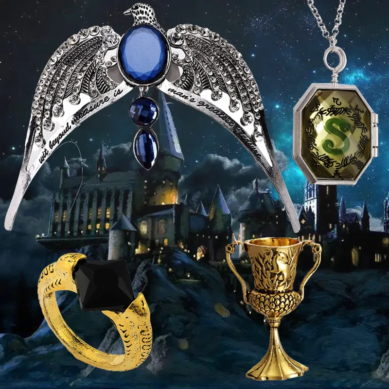 Big Marvolo Gaunt Ring Salazar Slytherin Locket Hufflepuff's Goblet Diadem  Of Ravenclaw Voldemort Horcrux 4pcs Set Costume Props - AliExpress