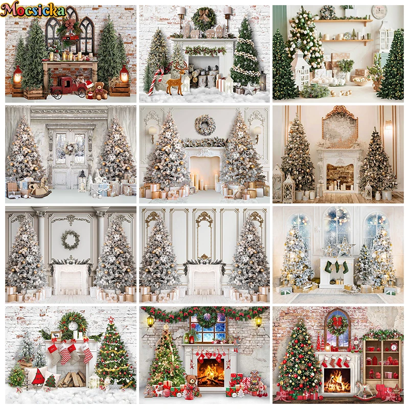 Mocsicka-Winter-Xmas-Indoor-Fireplace-Background-For-Family-Gathering ...