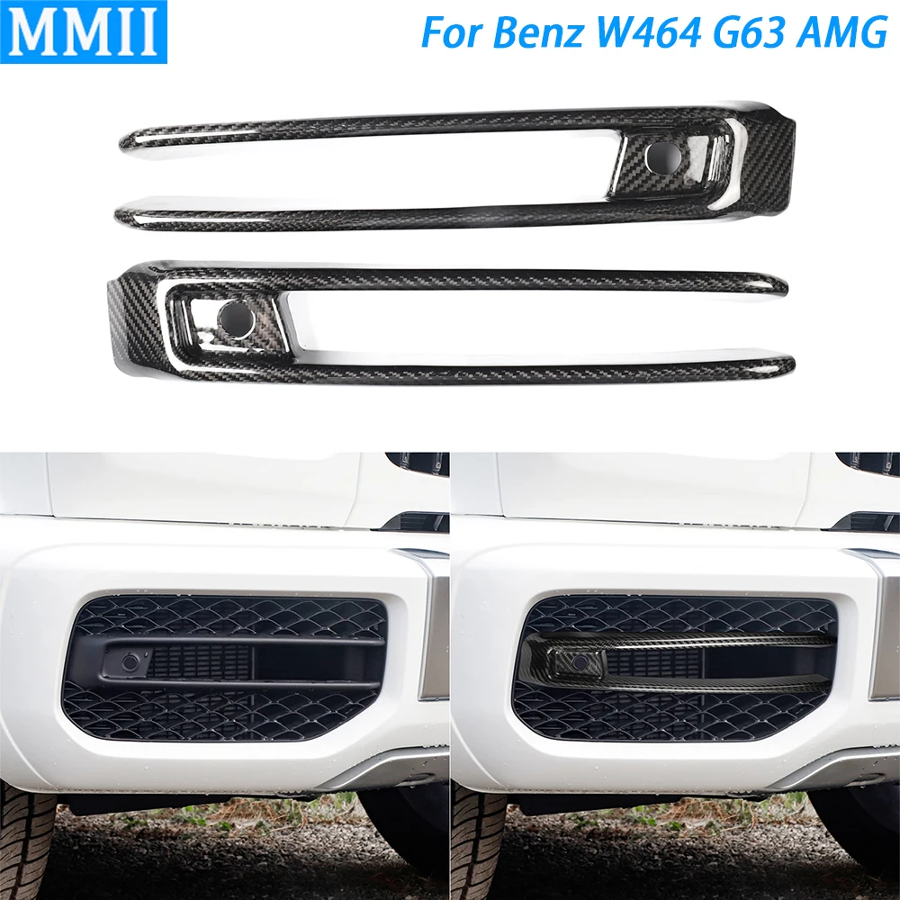 For Mercedes-Benz G-Class W464 G63 AMG 19-23 Carbon Fiber Front Fog Lamp Cover Cap Trim Car Decoration Retrofitting Accessories