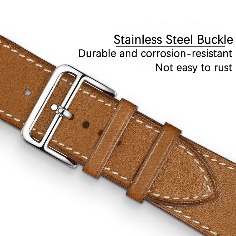 Elegant Leather Strap for Apple Watch - Business Bracelet Edition