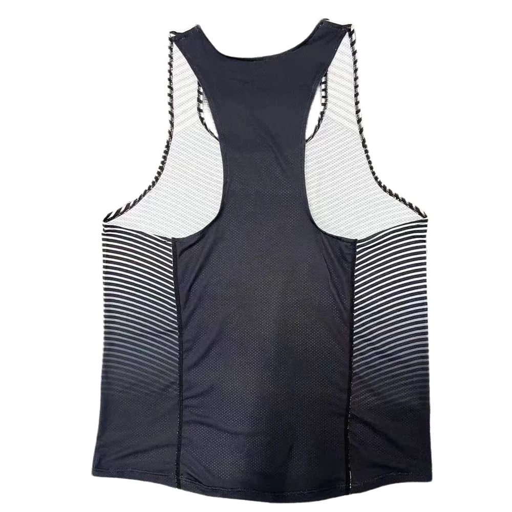 Men Running Marathon Singlets Sleeveless Gym Clothing Men Sleeveless Tank Top Vest for Men Running Vest Customization 3