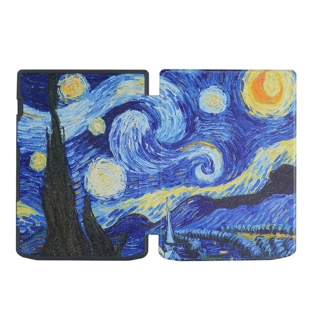 Premium PU Leather Multi-Fold E-Reader Case with Auto Wake/Sleep Feature