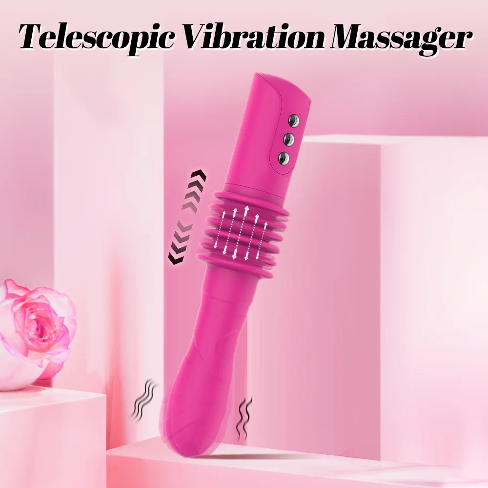 Telescopic Vibrator Nipple G-Spot Clitoris Stimulation Dildo Female Masturbator Sex Machine For Women Adult Sex Toy Joinjjtoy