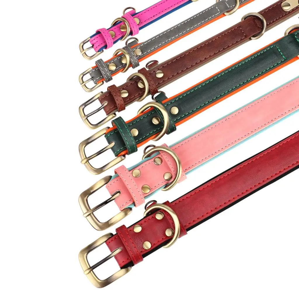 Custom Leather Dog Collar Set 4