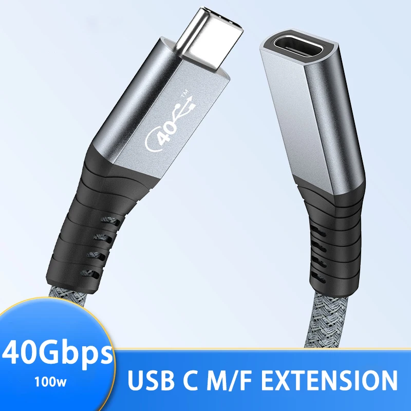 

USB4 USB C Extension Cable 40Gbps Type C Male to Female Extender for Nintendo Switch MacBook Pro Air iPad Pro DJI Mavic Magsafe