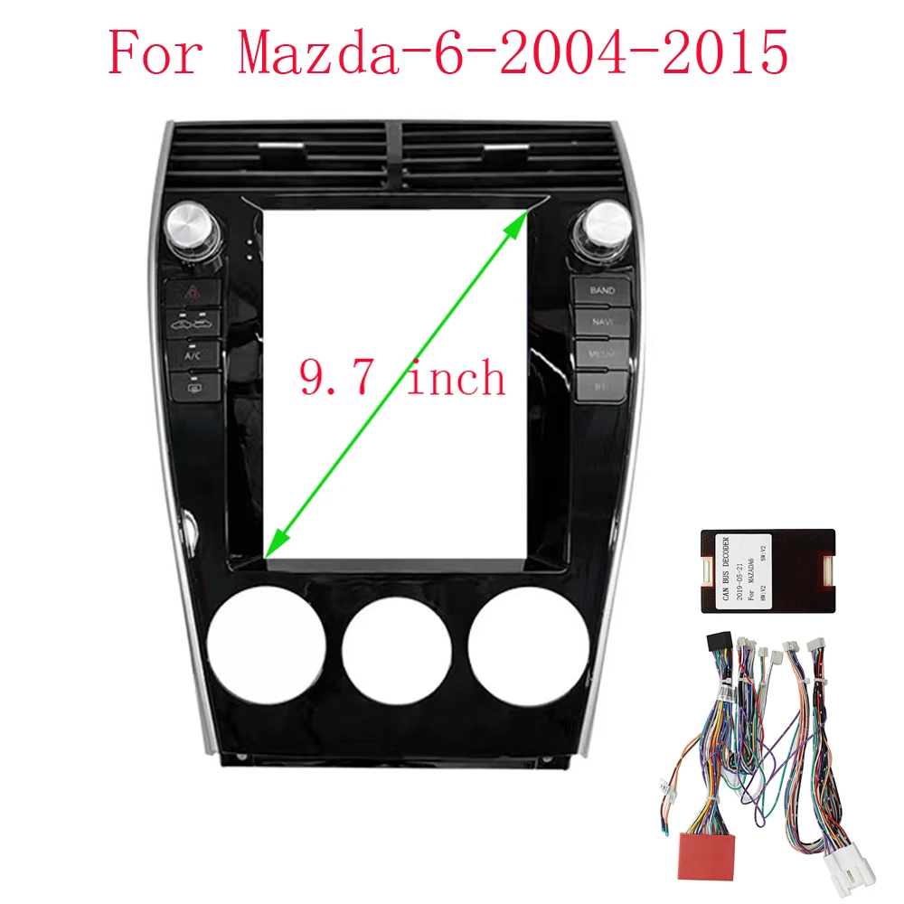 

HAOCHEN 9.7 inch 2din Car Radio Dashboard For Mazda-6-2004-2015 Stereo Panel, For Teyes Car Panel With Dual Din CD DVD Frame