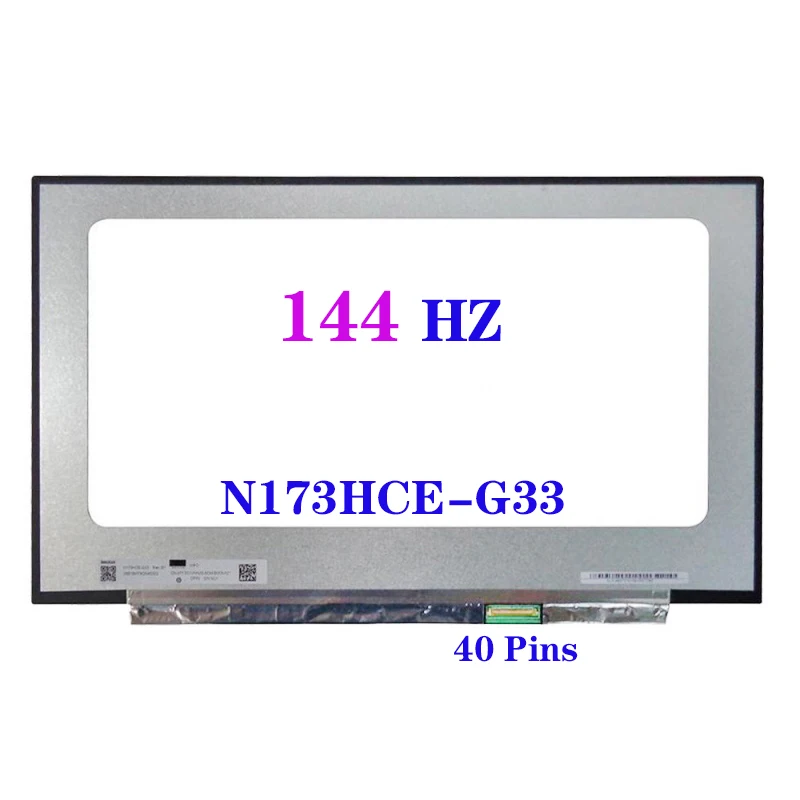 

17,3 ЖК-панель N173HCE-G33 для Lenovo Legion 5-17ITH6 5-17ACH6H 82JM 82JN 82JY 82K0 144 Гц 100% sRGB экран ноутбука