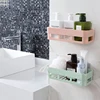 Hot Sale Adhesive Storage Rack Bathroom Accessories Corner Shower Shelf Kitchen Bathroom Shelf Home Decoration 2