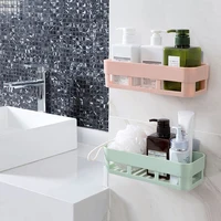 Hot Sale Adhesive Storage Rack Bathroom Accessories Corner Shower Shelf Kitchen Bathroom Shelf Home Decoration 2