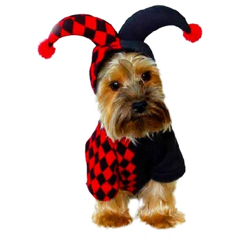 Joker Dog Cat Costumes Pet Halloween Christmas Cosplay Dress Hoodie Funny Outfits Clothes for Small Medium Puppy Dogs Cats 2