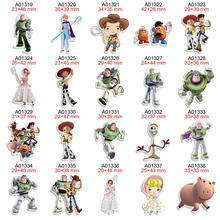 

Disney Toy Story Cartoon Planar Resin Cabochon Printed for DIY Bows Keychain Craft Supplies Handmade Material