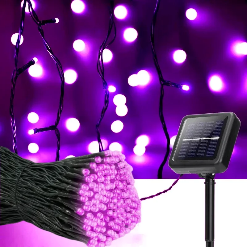 Luminous Solar-Powered String Lights – 300 LED Holiday Décor with 8 Dynamic Lighting Modes for Outdoor and Indoor Spaces